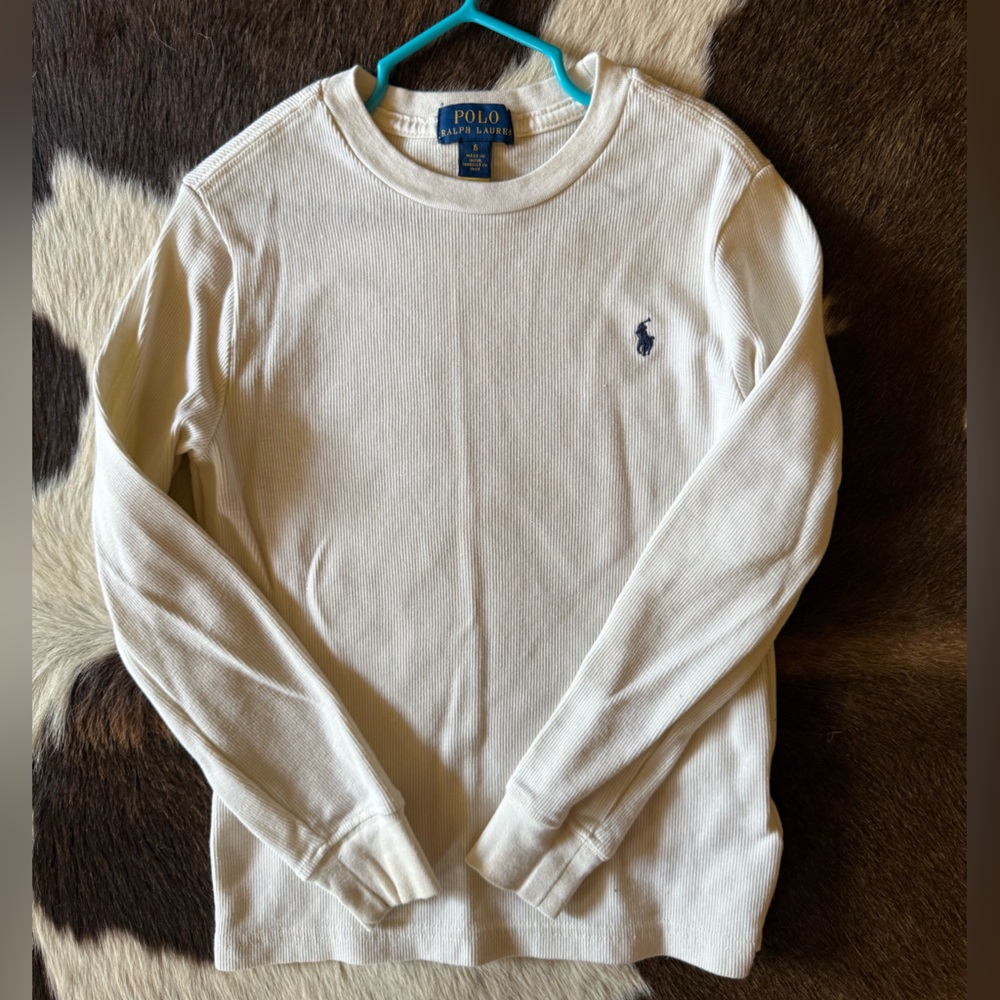Polo by Ralph Lauren Kids Cream Long Sleeve Top